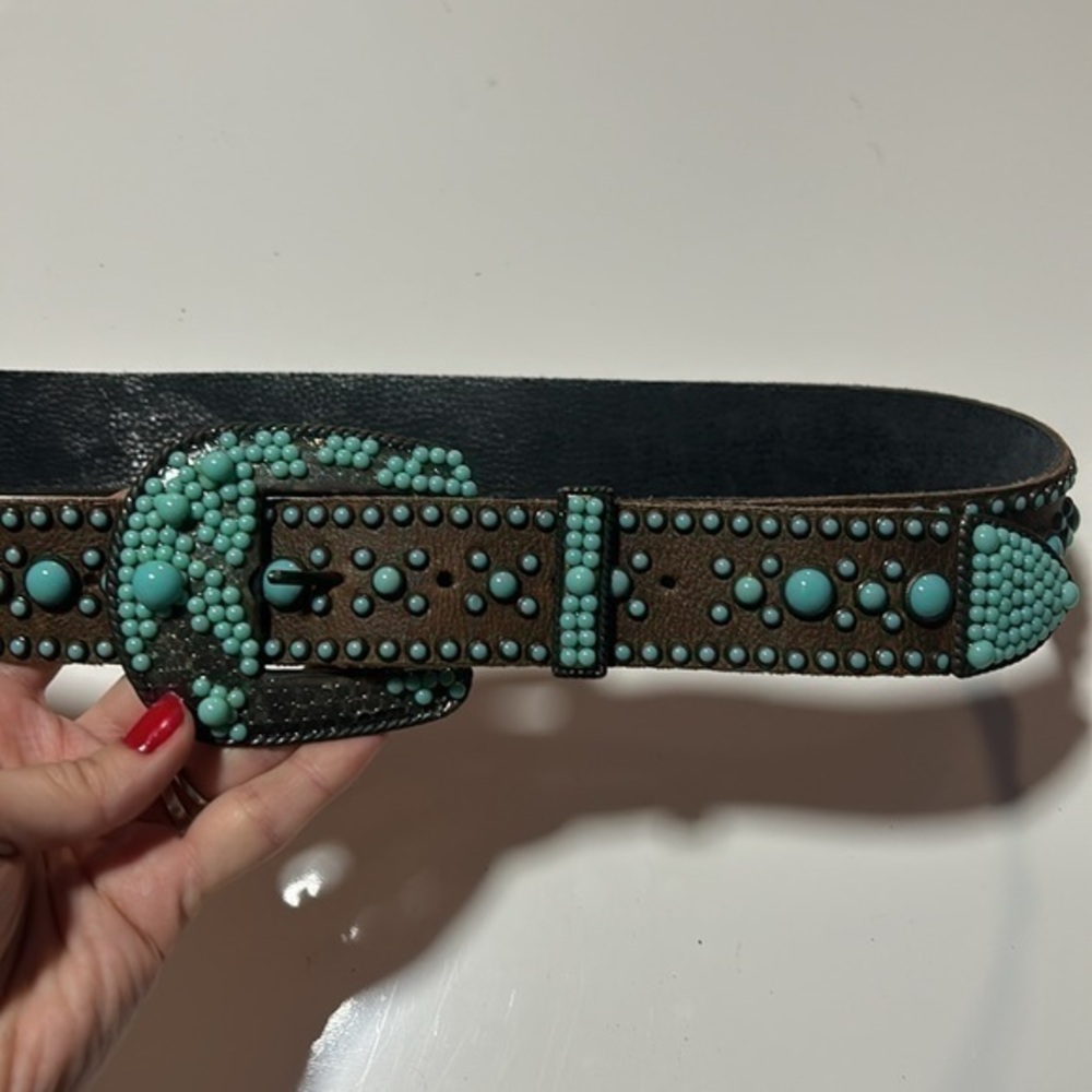 RN Design leather Rhinestone Belt‎ - Picture 2 of 6
